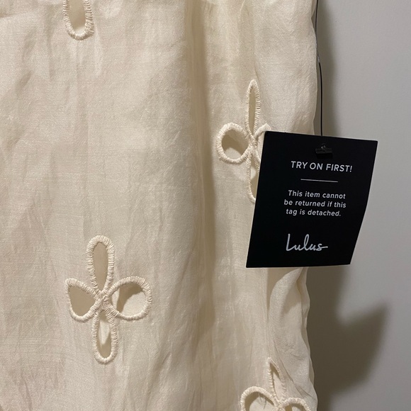 Lulu's Elif Cream Eyelet Embroidered High-Rise Pants - Picture 7 of 13